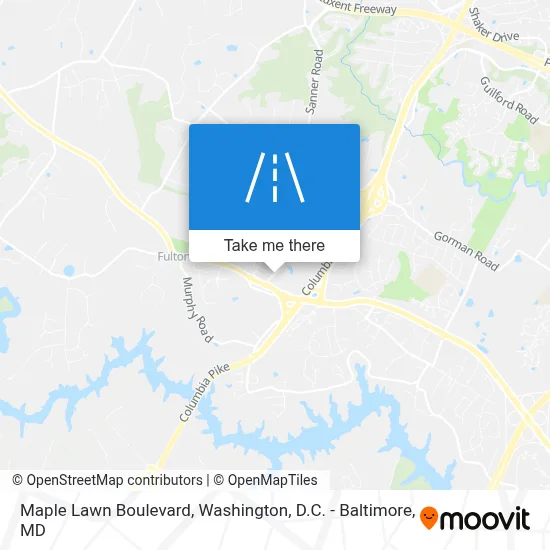 Maple Lawn Boulevard map