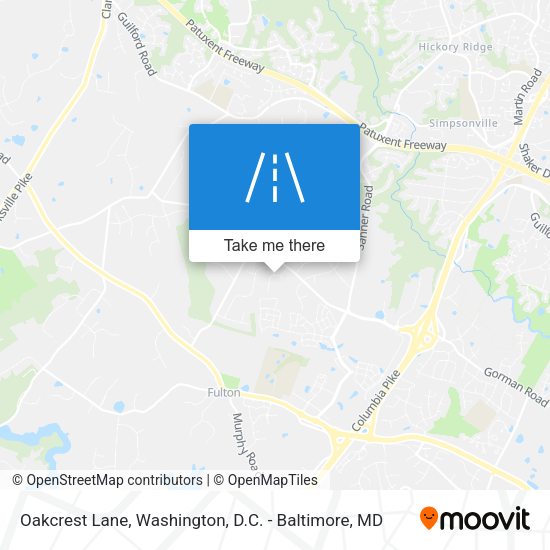 Mapa de Oakcrest Lane
