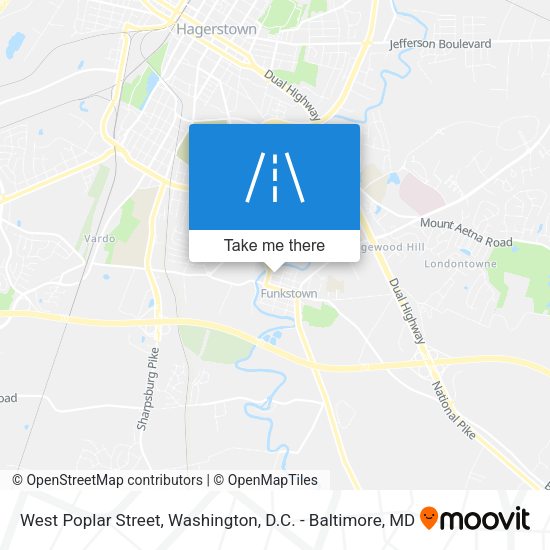 West Poplar Street map