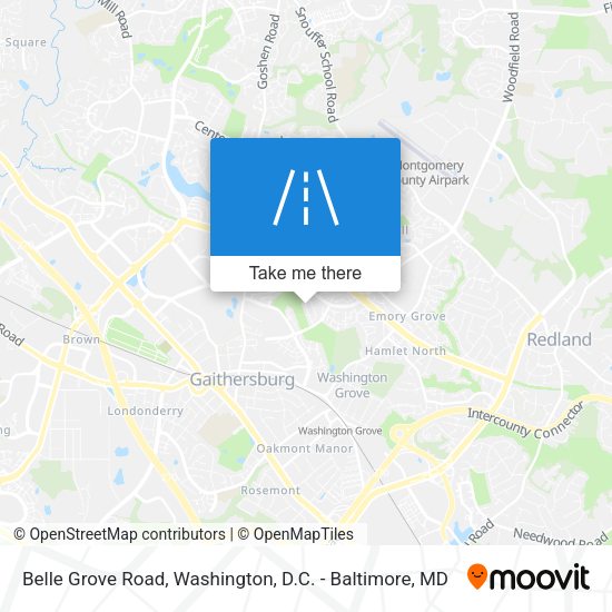 Belle Grove Road map