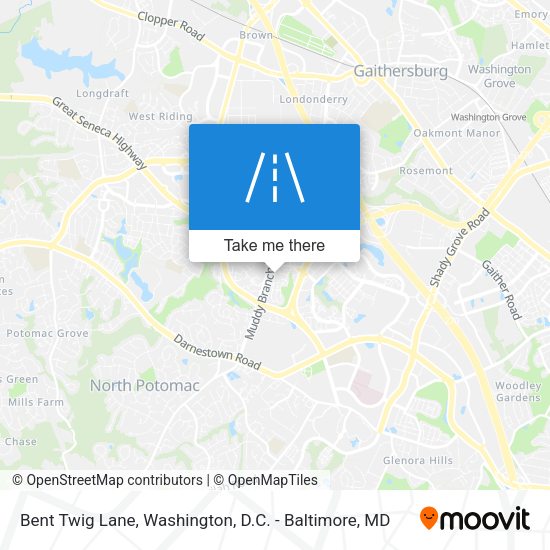 Bent Twig Lane map