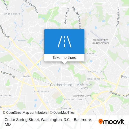 Mapa de Cedar Spring Street