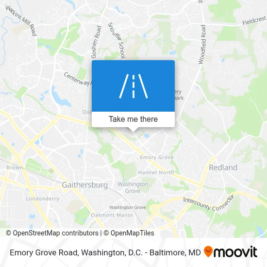 Emory Grove Road map
