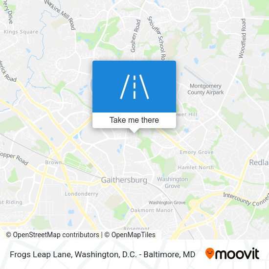 Frogs Leap Lane map