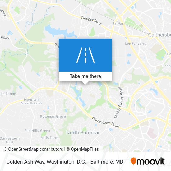 Golden Ash Way map