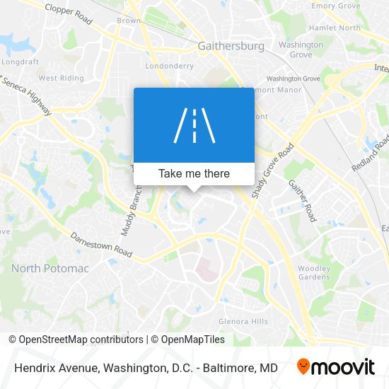 Hendrix Avenue map