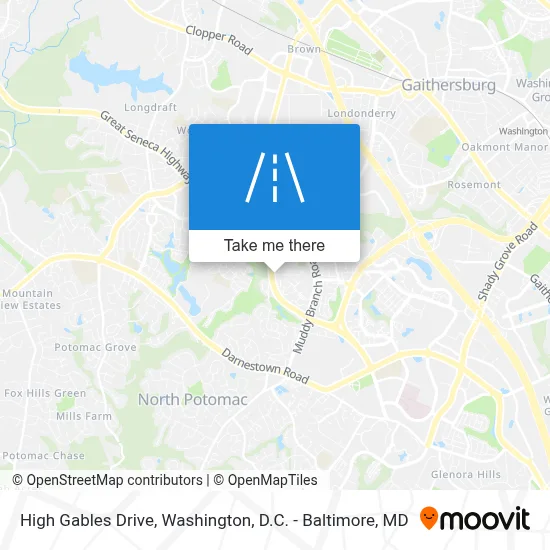 High Gables Drive map