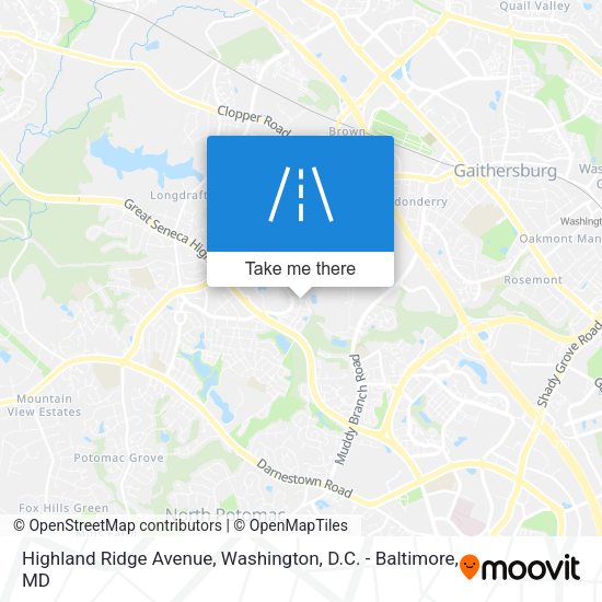 Highland Ridge Avenue map