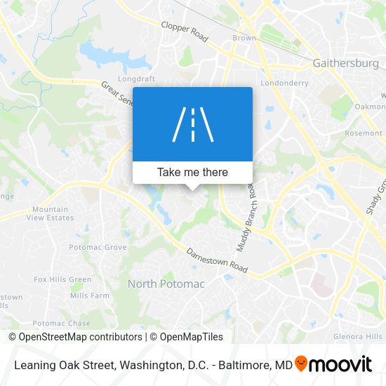 Mapa de Leaning Oak Street