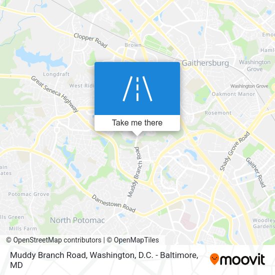 Muddy Branch Road map