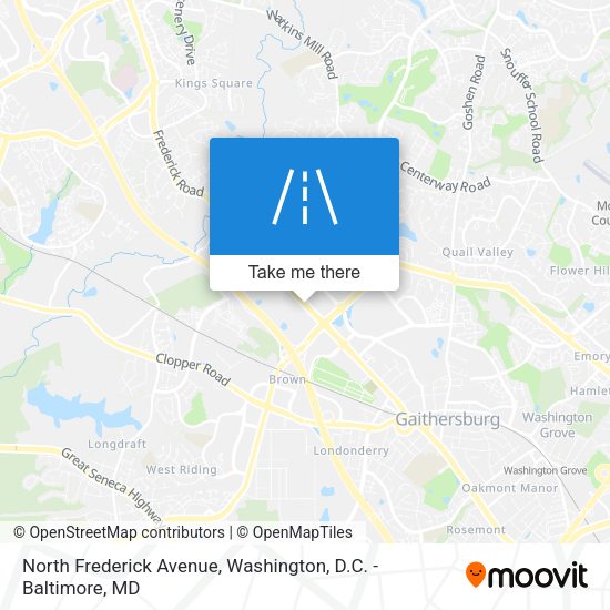 Mapa de North Frederick Avenue