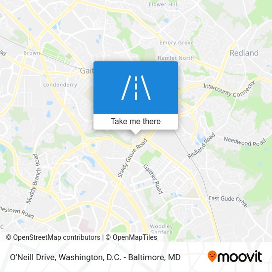 O'Neill Drive map