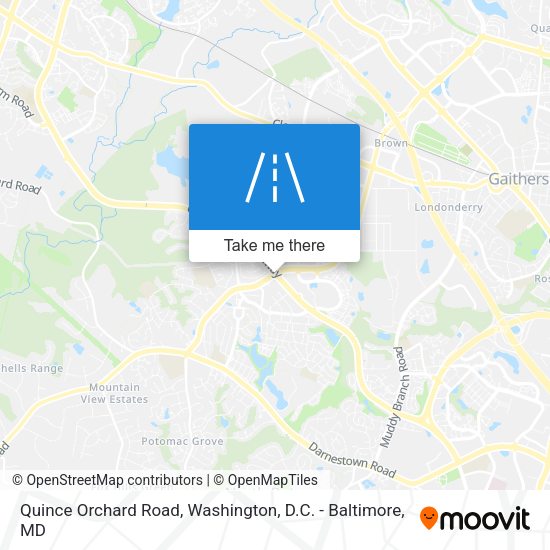 Quince Orchard Road map