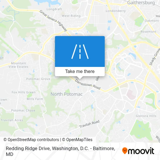 Redding Ridge Drive map