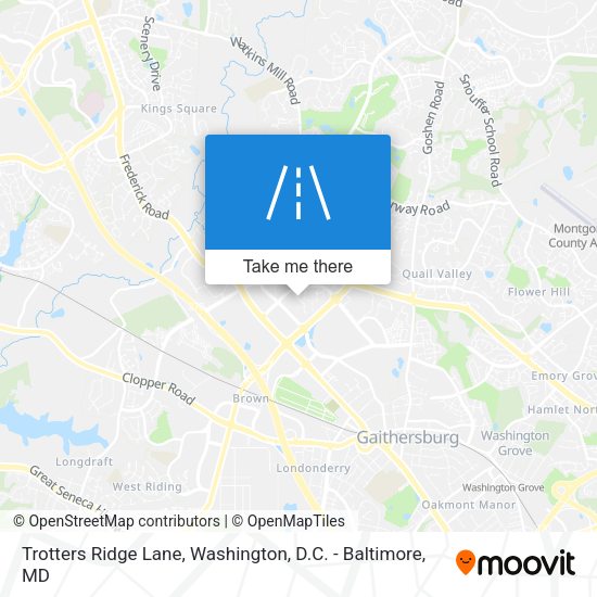 Trotters Ridge Lane map