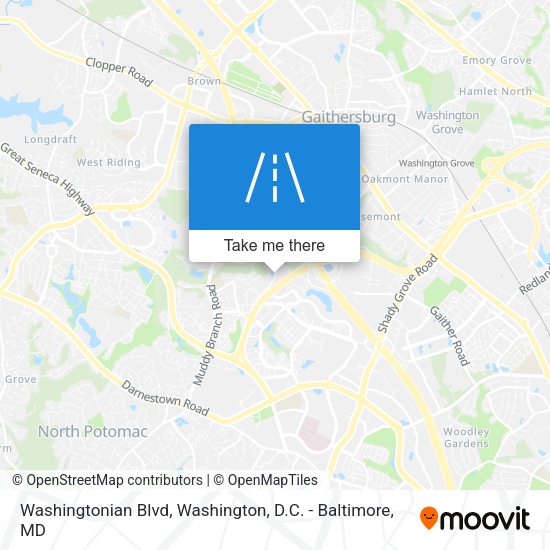Mapa de Washingtonian Blvd