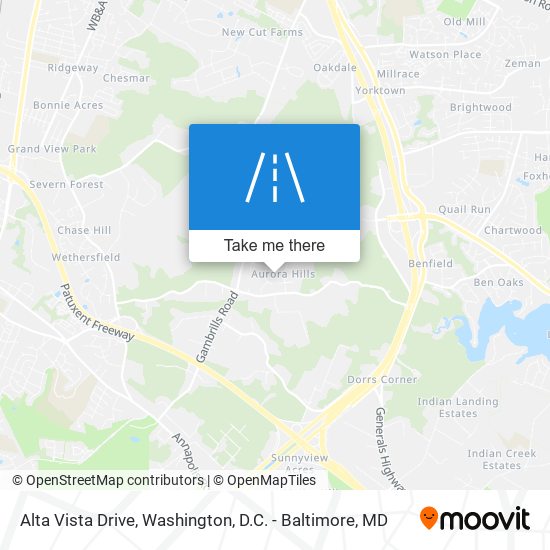 Mapa de Alta Vista Drive