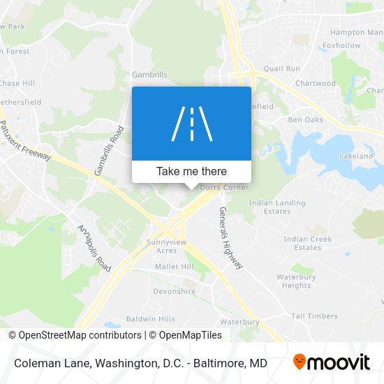Coleman Lane map