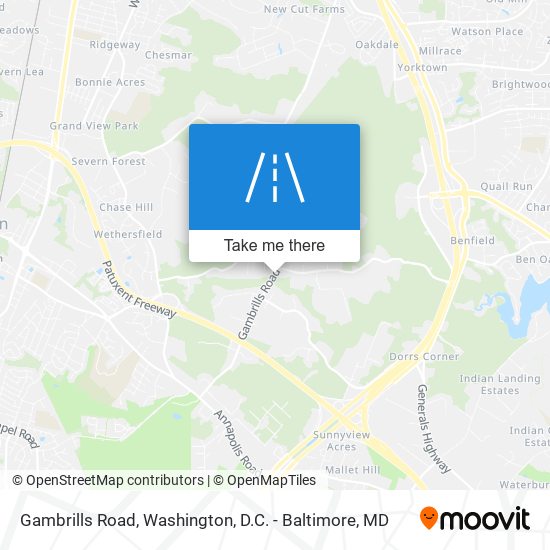Gambrills Road map