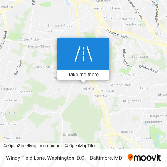 Windy Field Lane map