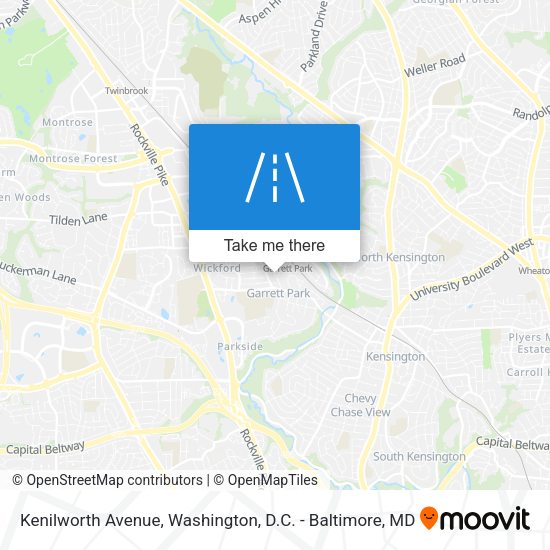 Kenilworth Avenue map