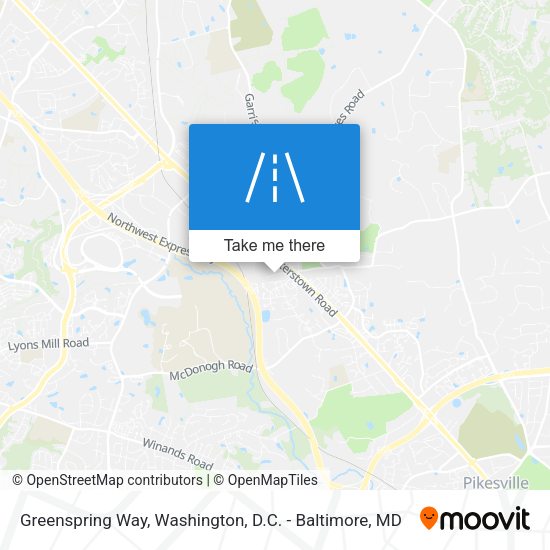 Greenspring Way map