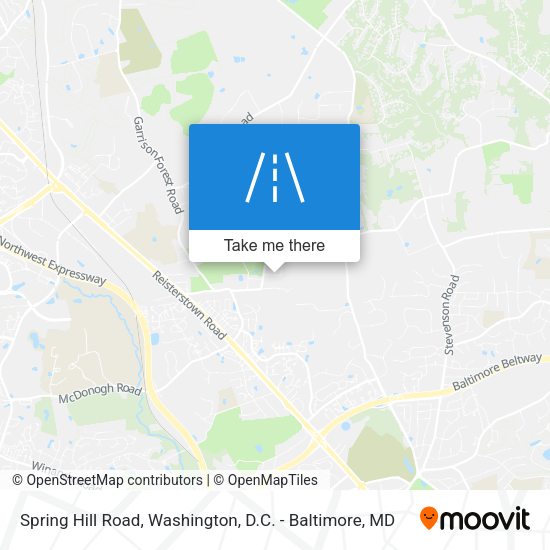 Spring Hill Road map