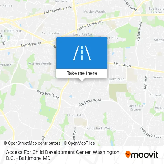 Access For Child Development Center map