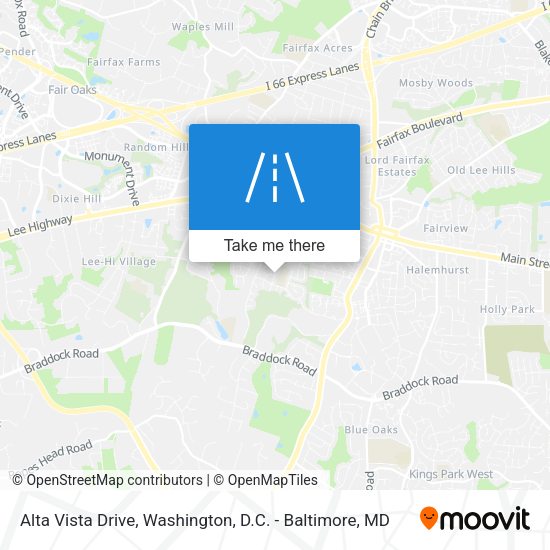 Alta Vista Drive map