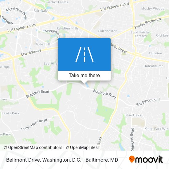 Bellmont Drive map