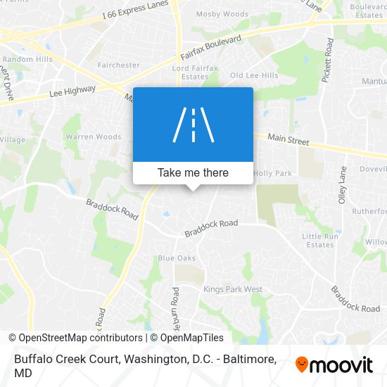 Mapa de Buffalo Creek Court