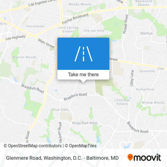 Glenmere Road map