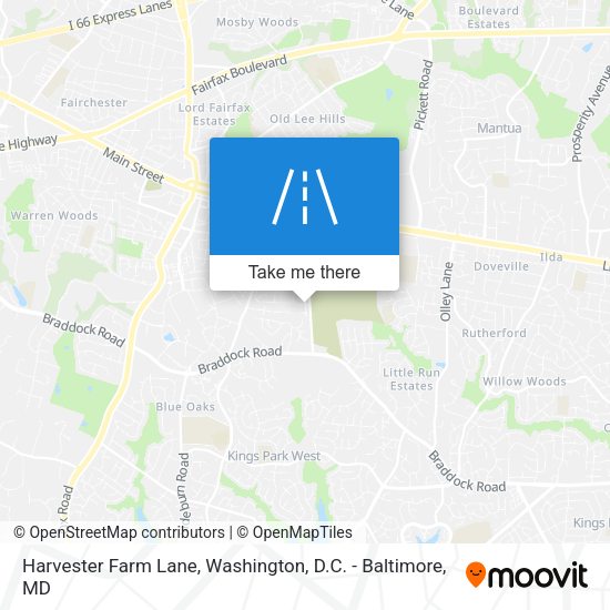 Harvester Farm Lane map