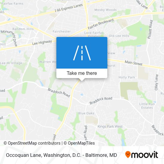 Occoquan Lane map