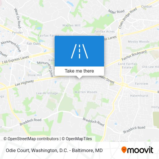 Mapa de Odie Court