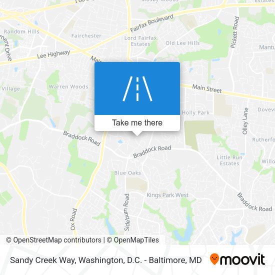 Sandy Creek Way map