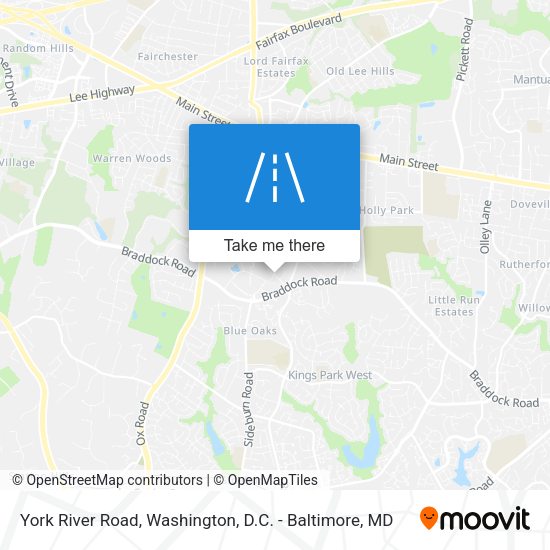 York River Road map