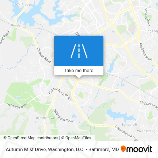 Autumn Mist Drive map