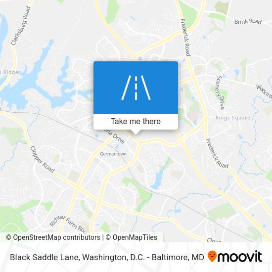 Black Saddle Lane map