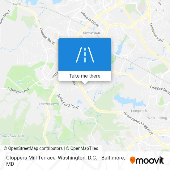 Cloppers Mill Terrace map