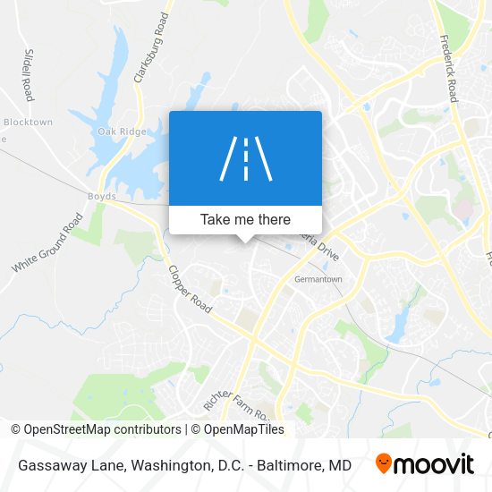 Gassaway Lane map