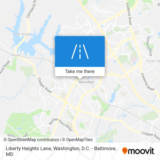 Liberty Heights Lane map