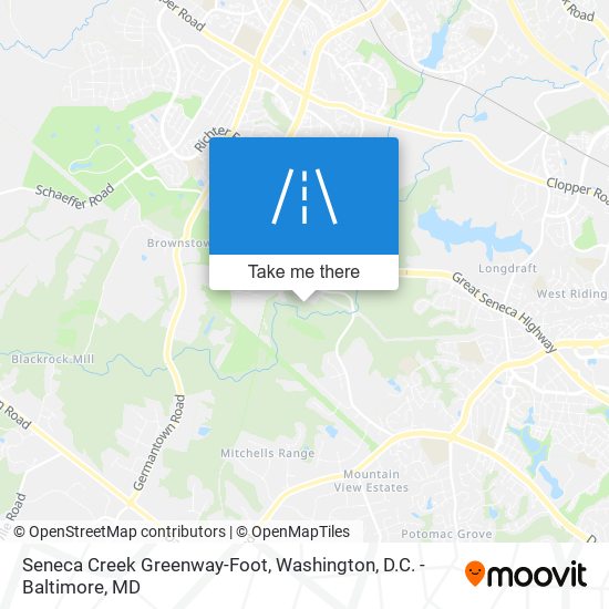Mapa de Seneca Creek Greenway-Foot