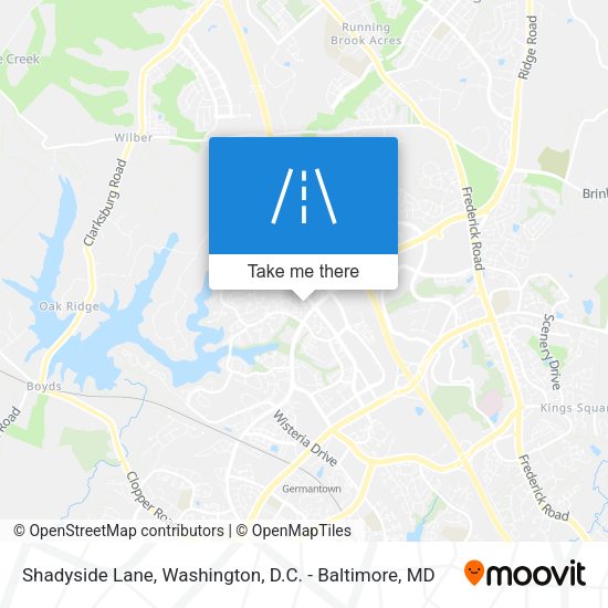 Shadyside Lane map