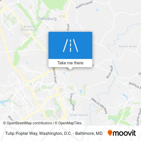 Tulip Poplar Way map
