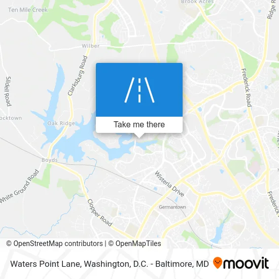 Waters Point Lane map