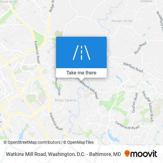Watkins Mill Road map