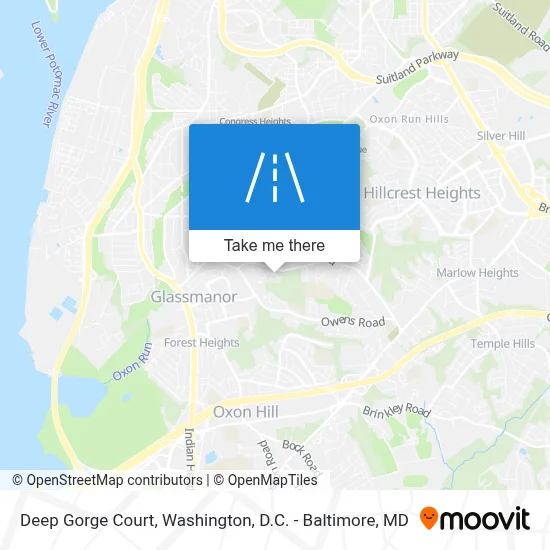 Deep Gorge Court map