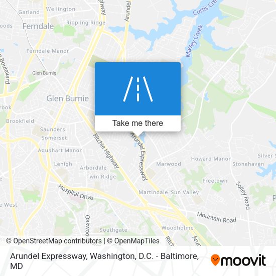 Mapa de Arundel Expressway