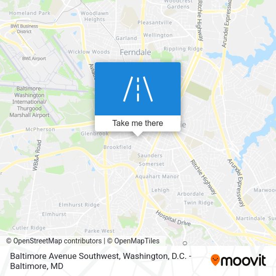 Mapa de Baltimore Avenue Southwest
